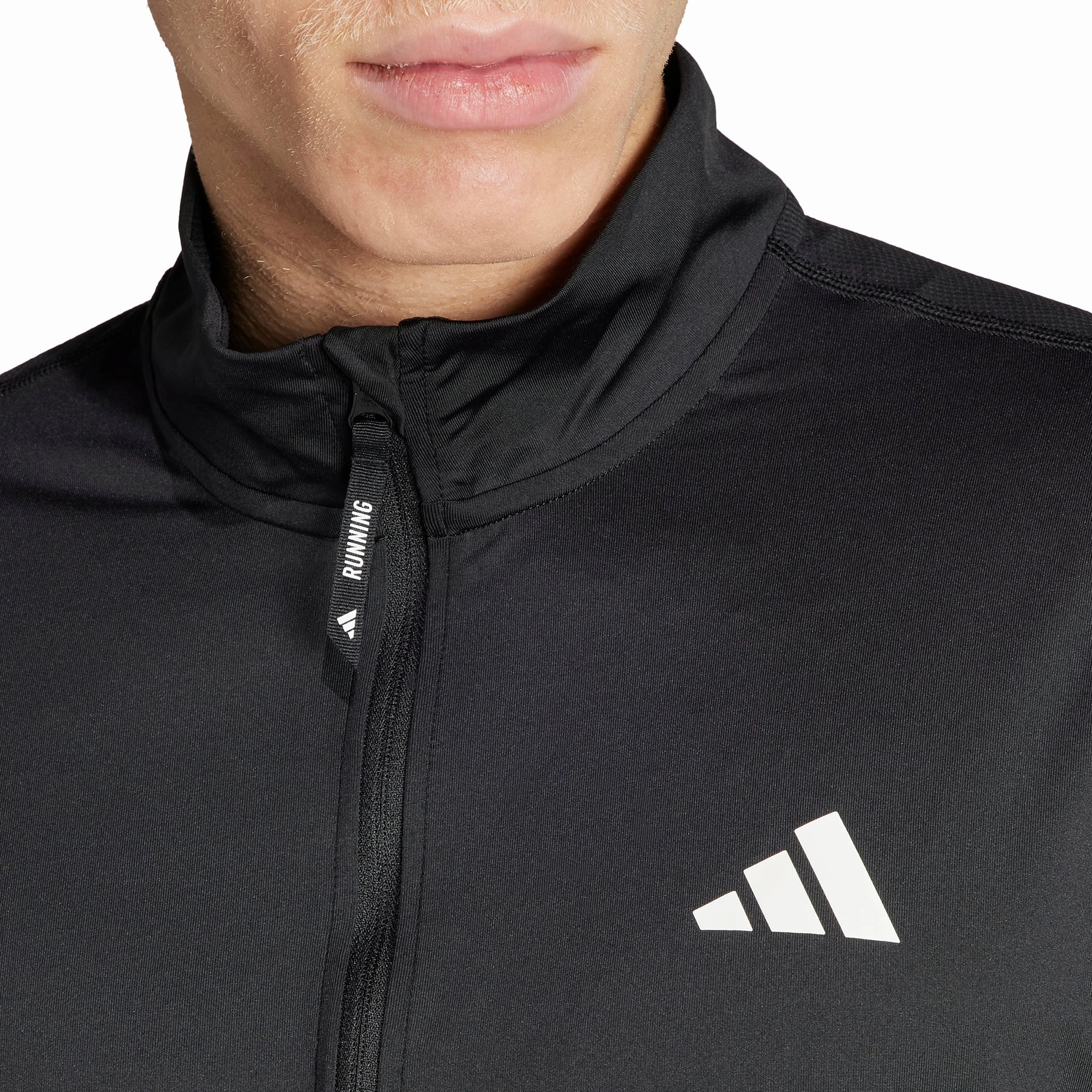 Evening Event adidas Own The Run Half Zip Long Sleeve Mens Running Top - Black