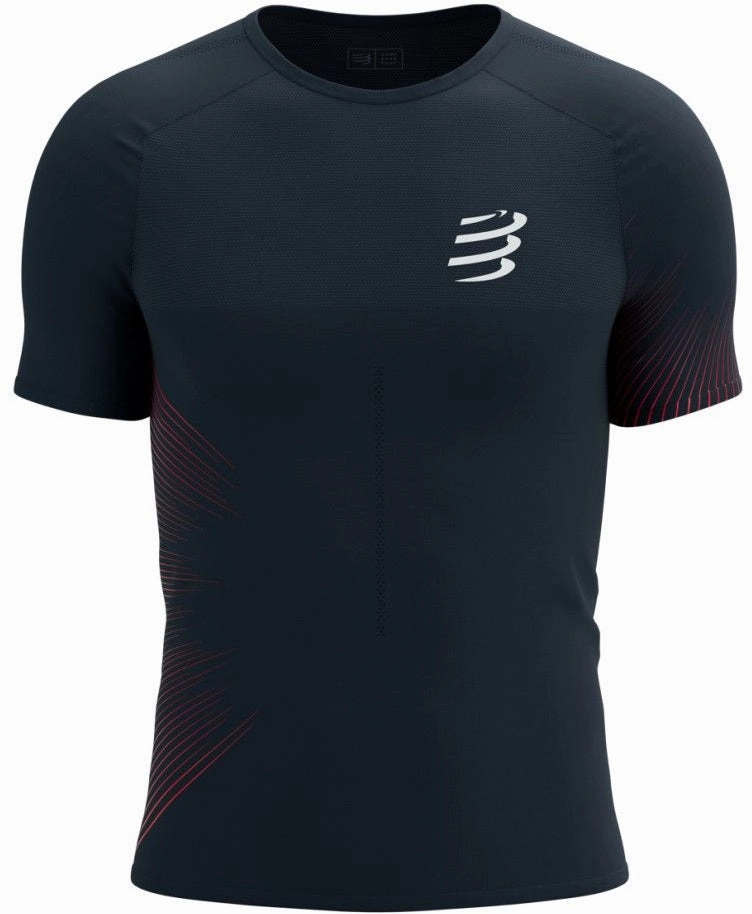 Active Wear Compressport Performance Short Sleeve Mens Running Top - Black