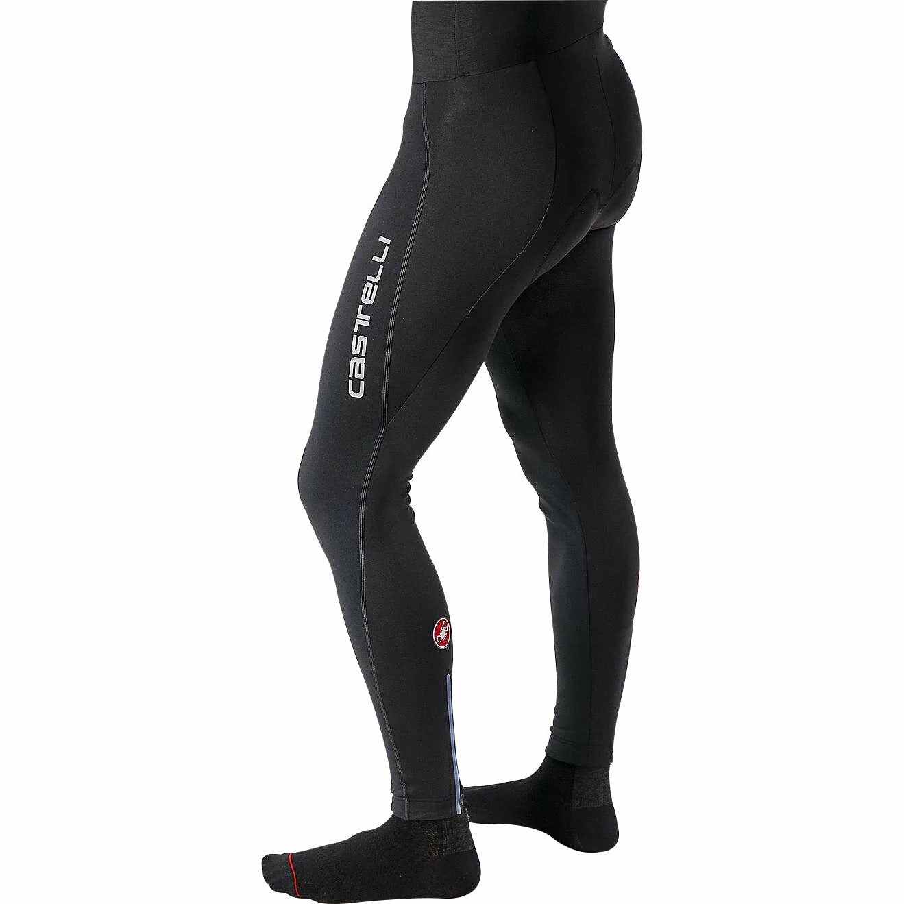 Castelli Entrata Wind Mens Cycling Bib Tights - Black Eco Shopper Double Layer