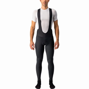Castelli Entrata Wind Mens Cycling Bib Tights - Black All Day Comfort Abrasion resistant