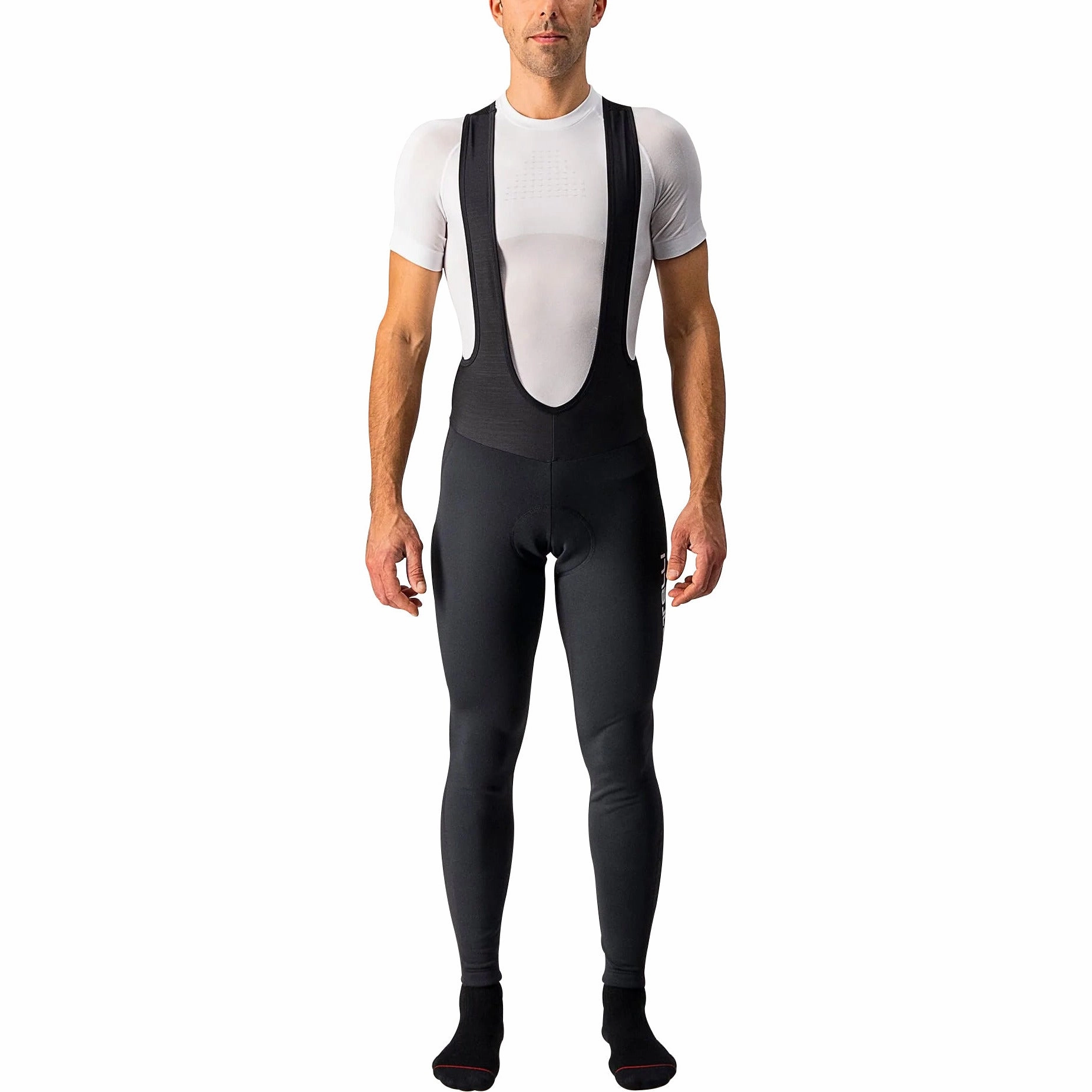 Castelli Entrata Wind Mens Cycling Bib Tights - Black All Day Comfort Abrasion resistant