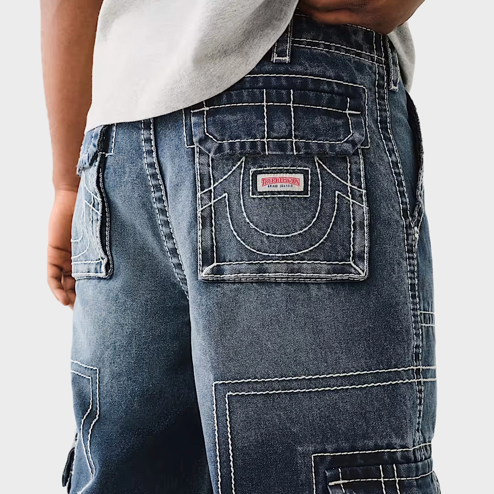 True Religion Big T Cargo Pants / Dark Rebel Race Wash Fashion Forward Light Layers
