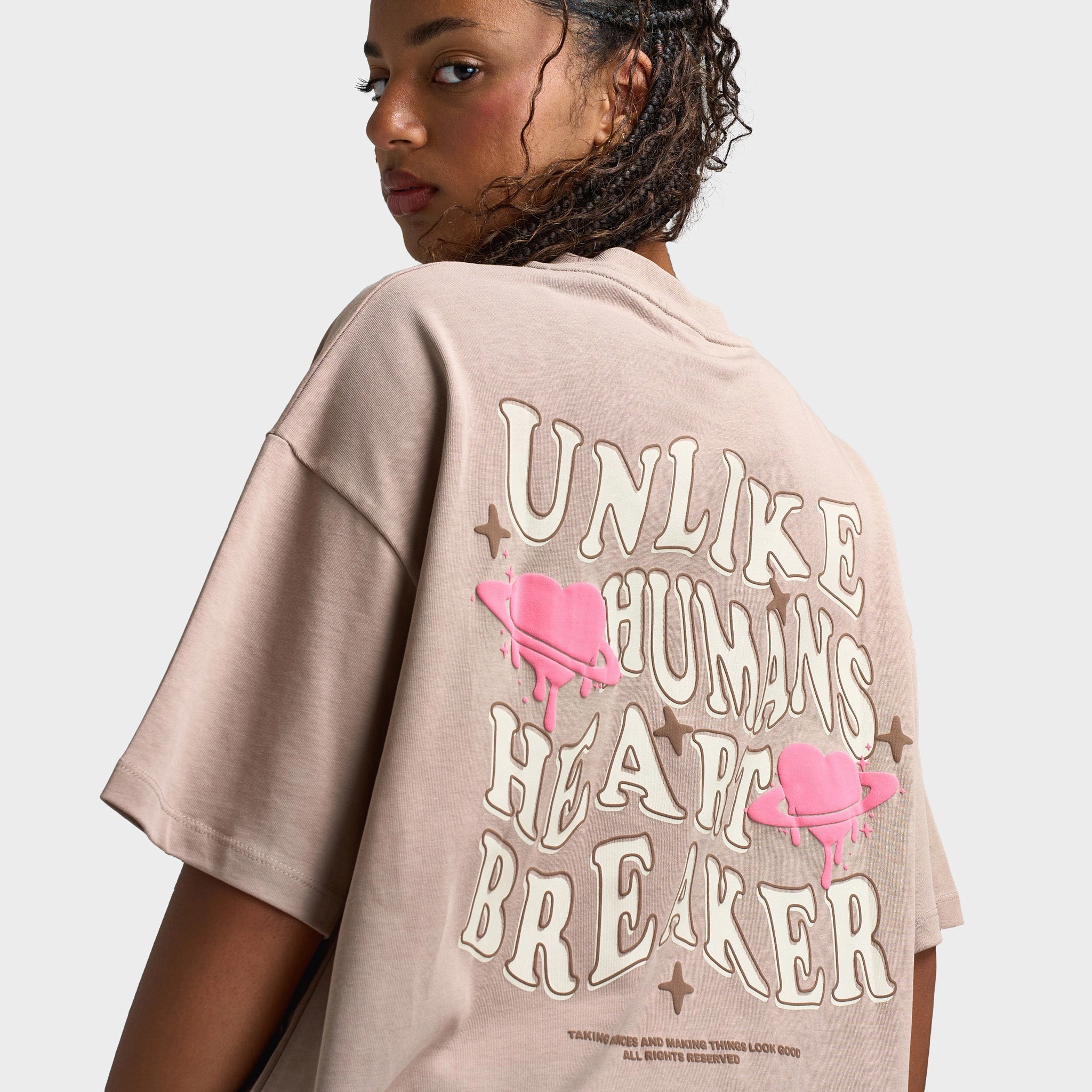 Floral Print Unlike Humans Women's Wave Tee / Goat