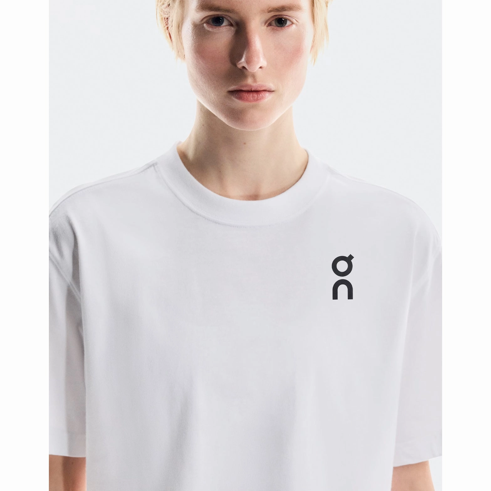 Women's Club Boxy-T White HighNeckStyle Travel Light