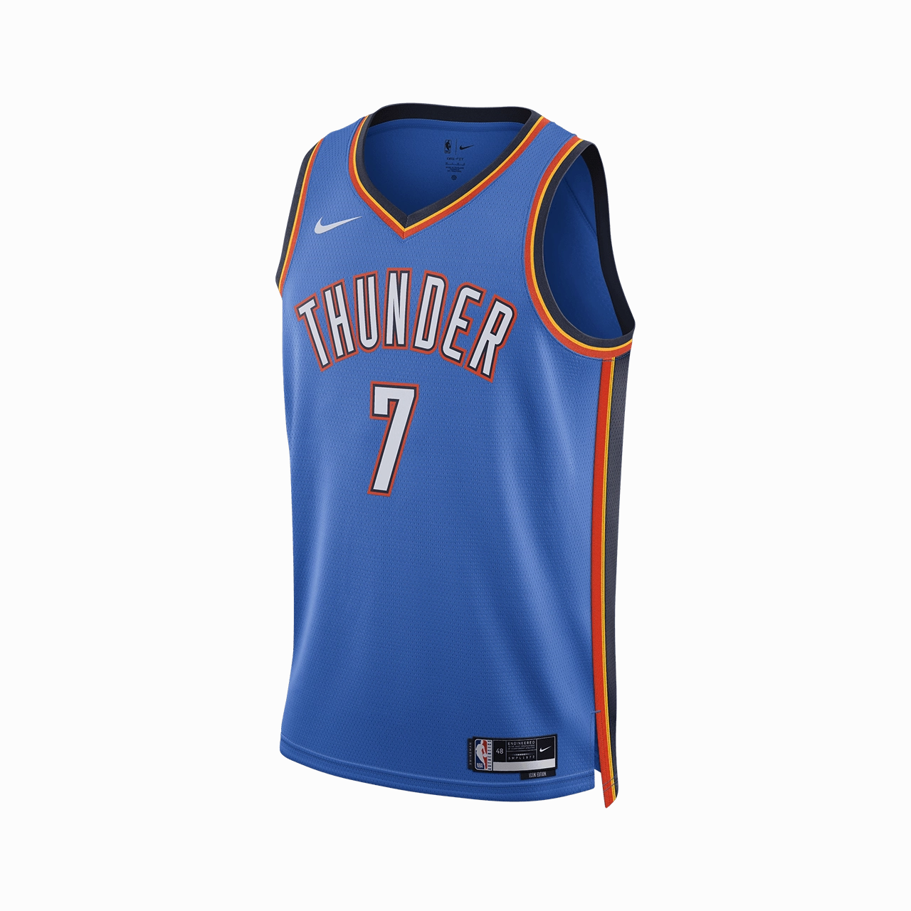 Nike Dri-FIT NBA Icon Edition Swingman Jersey - Chet Holmgren Oaklahoma City Thunder Reinforced Stitching