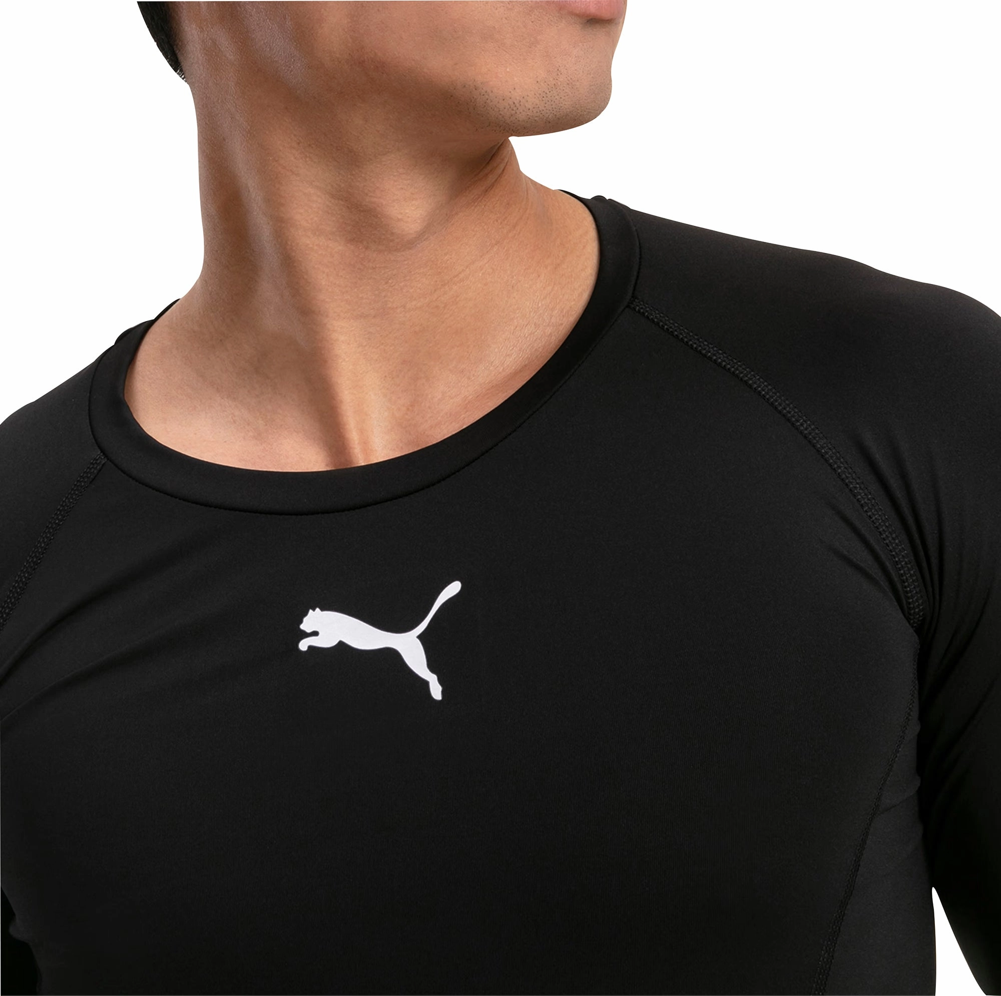 Scandi Clean Focus Fit Puma Liga Baselayer Long Sleeve Mens Training Top - Black