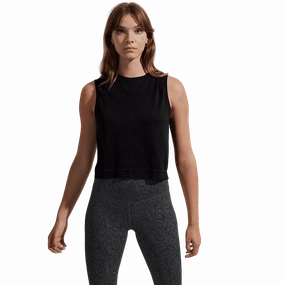 Layered Neckline Details Varley Page Seamless Crop Tank