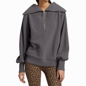 Varley Vine Half Zip Pullover Roll Up Storage Design Adjustable Detachable Hood