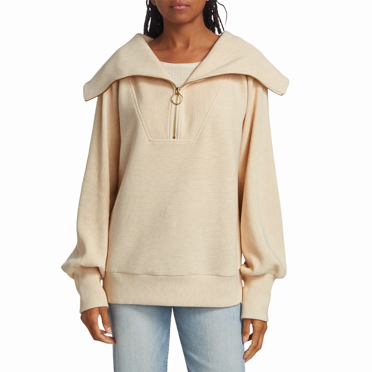 Warmth Retention Neutral Tones Varley Vine Half Zip Pullover