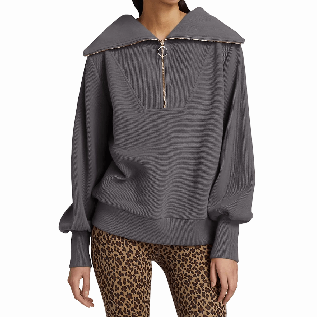 Varley Vine Half Zip Pullover Roll Up Storage Design Adjustable Detachable Hood