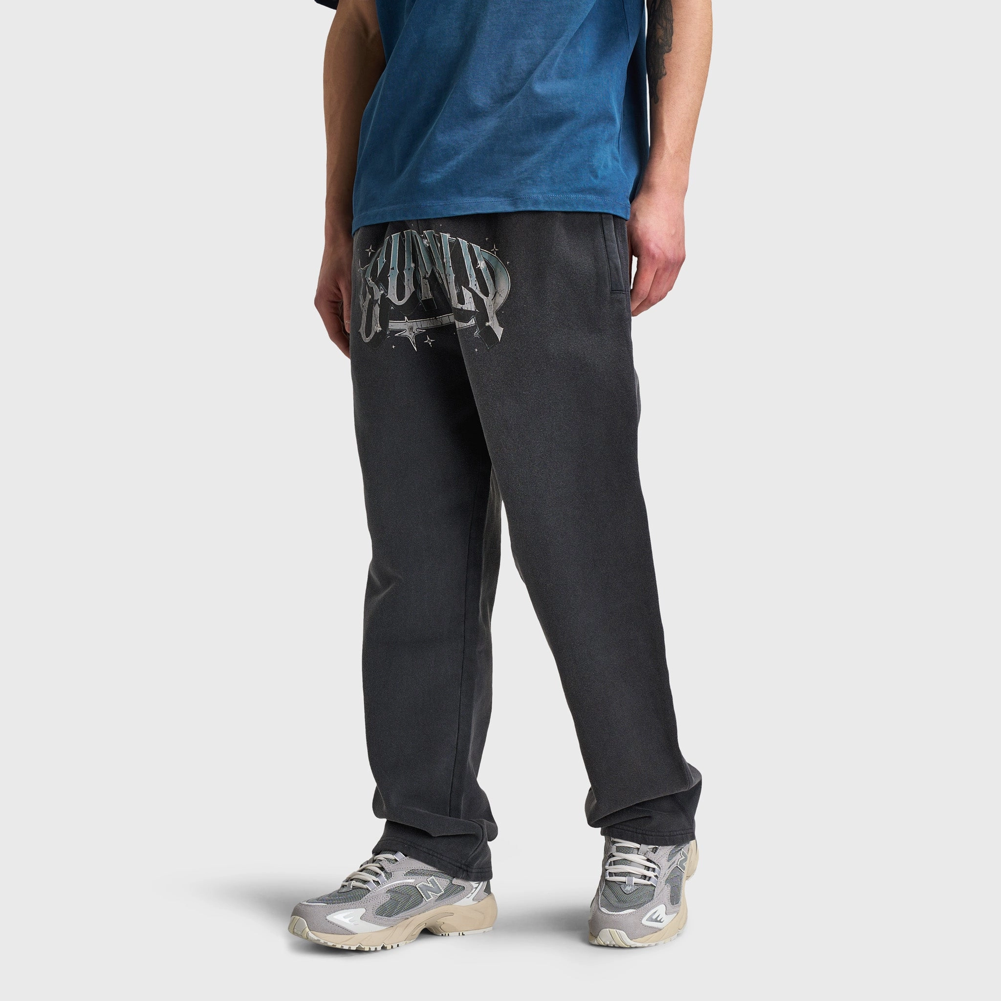 Supply & Demand Chrome Star Pants / Washed Black DoubleLayered Hood Marketing
