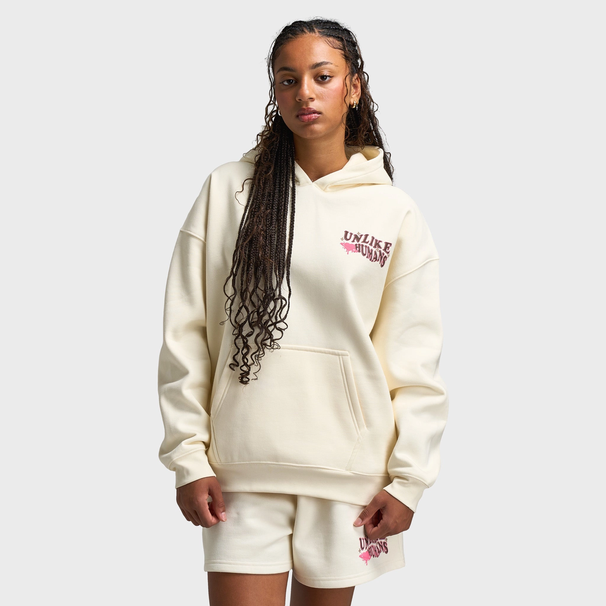 Tear Resistant Material AbrasionResistant Surface Unlike Humans Women's Wave Overhead Hoodie / Tofu