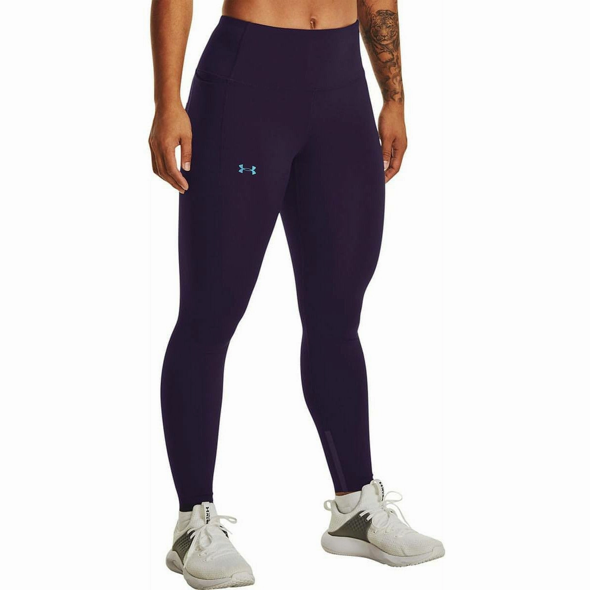 Under Armour Rush SmartForm Womens Long Training Tights - Purple Clean Cut Peace Glow