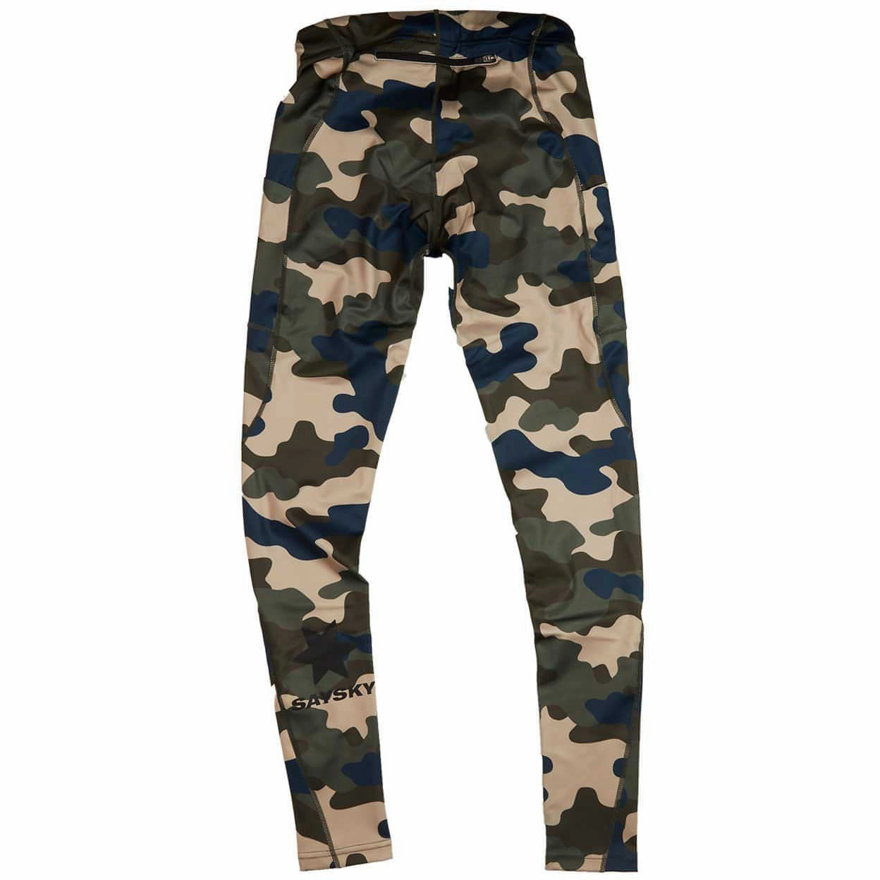 SAYSKY Camo Combat Mens Long Running Tights - Green LightweightDesign cord venue