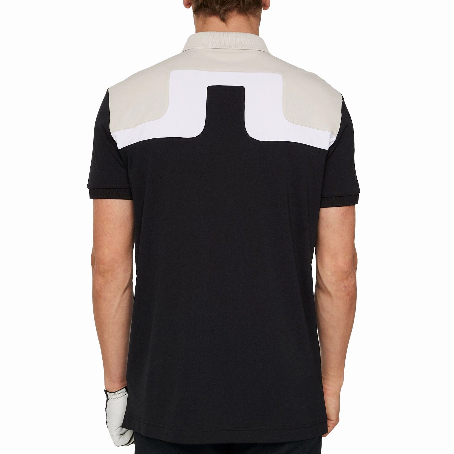 Short Sleeve J.Lindeberg Jeff Golf Polo Shirt - Black