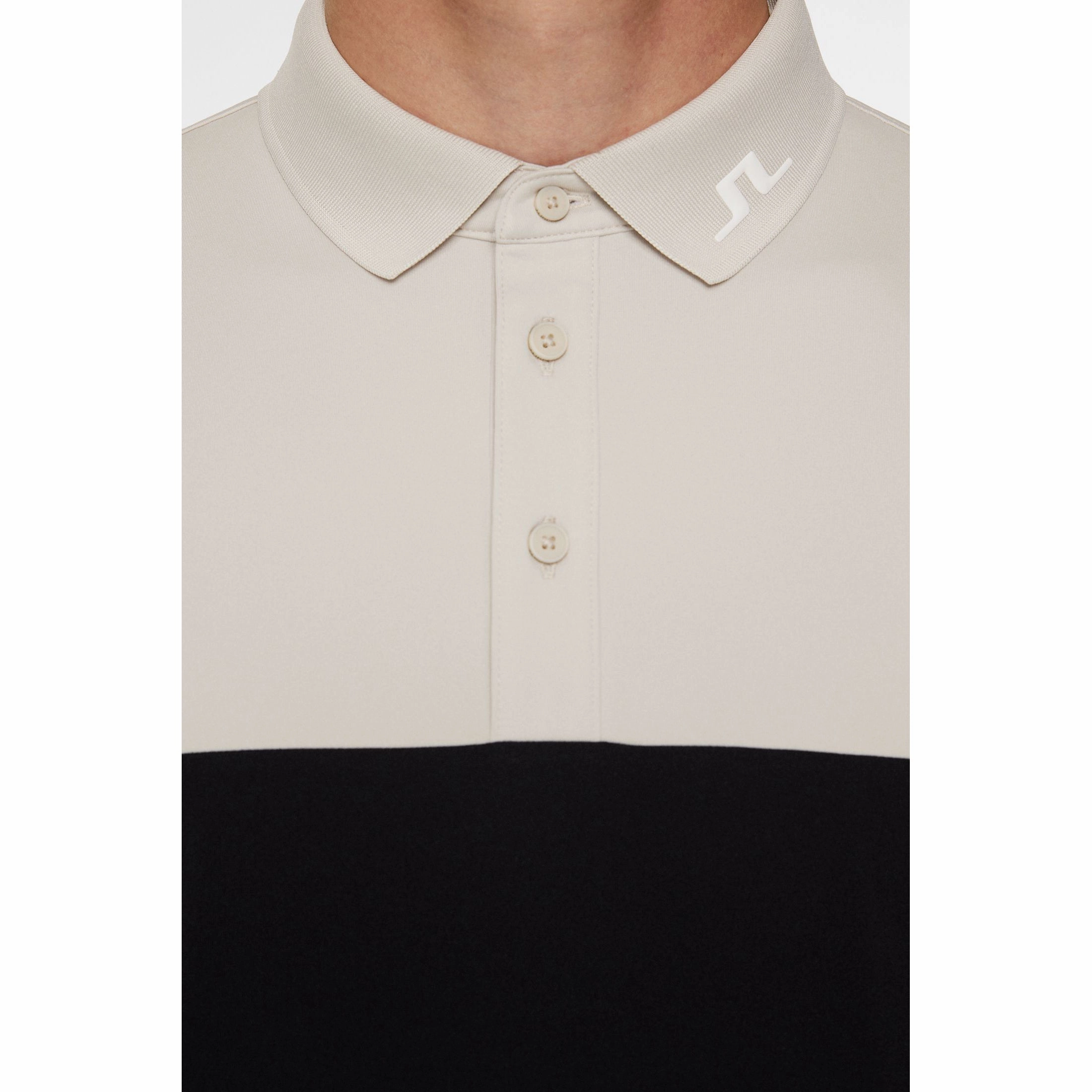J.Lindeberg Jeff Golf Polo Shirt - Black ButtonDown Collar