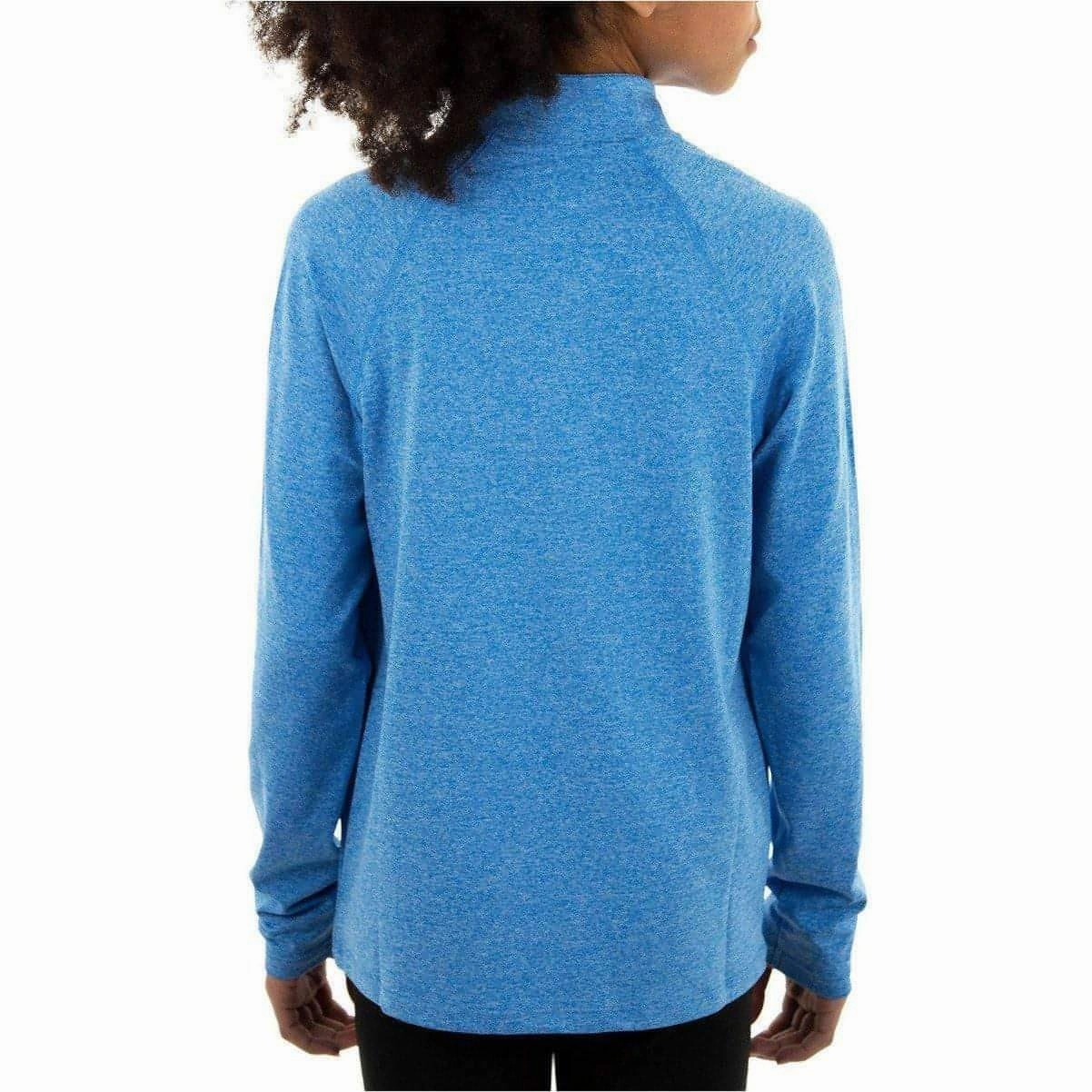 Moisture wicking Travel - wear More Mile Train To Run Half Zip Junior Running Top - Blue