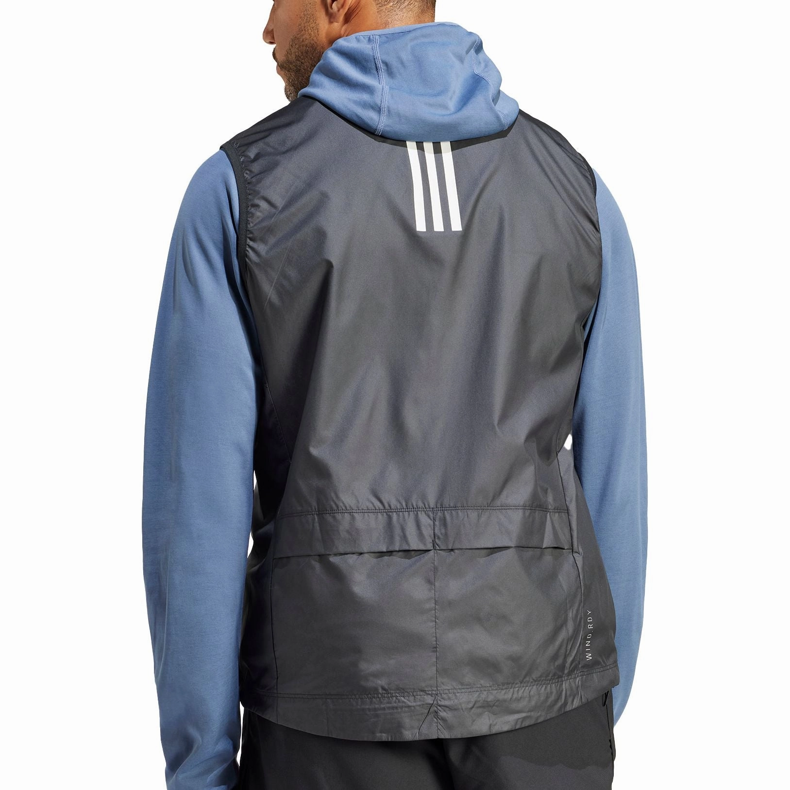 Lightweight Outerwear Warm and Cozy adidas Own The Run Mens Running Gilet - Black