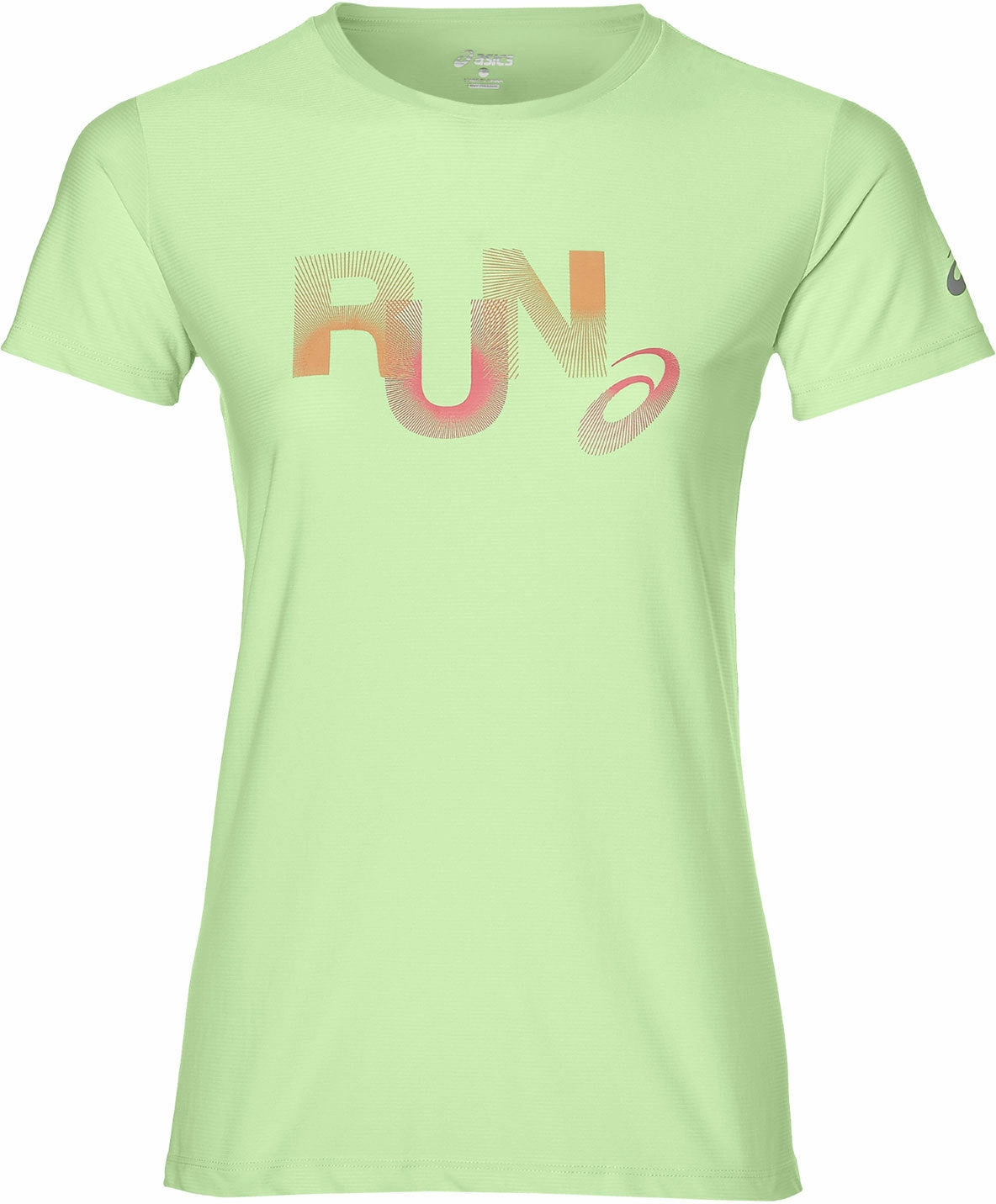 Asics Graphic Short Sleeve Womens Running Top - Green Fashion Essential Cozy Wearable