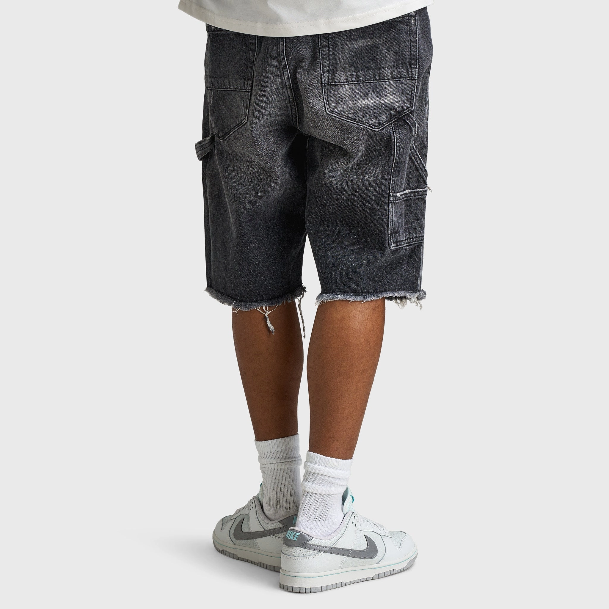 Jordan Craig Brian Reconstructed Denim Short / Industrial Black Sustainable Trend Setter Versatile Trendy High Quality