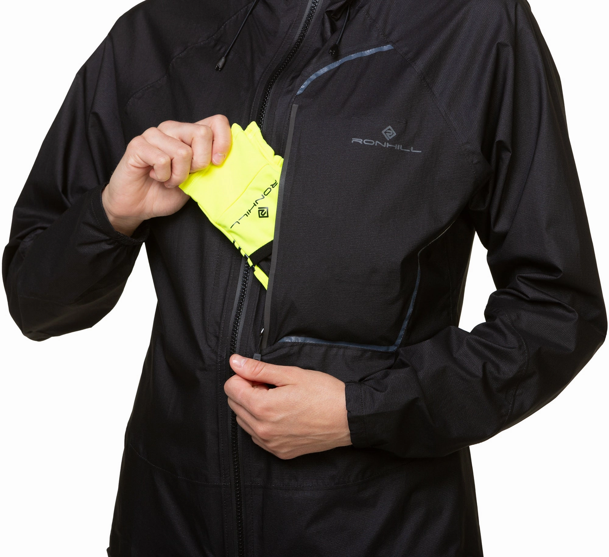 Ronhill Tech Fortify Waterproof Womens Running Jacket - Black Trail Function