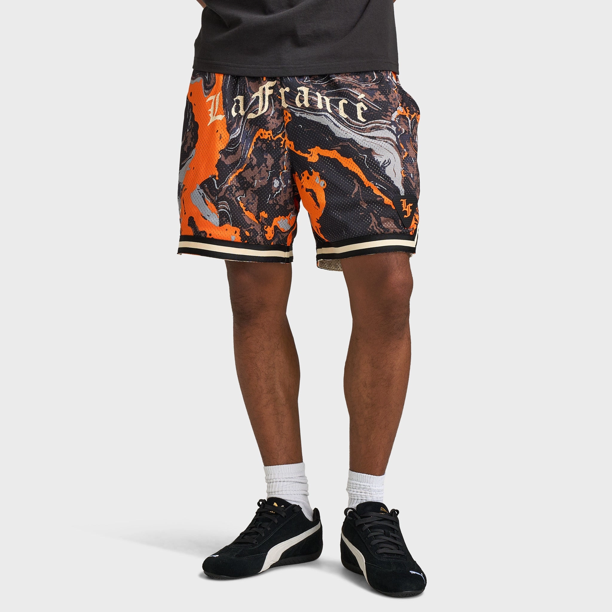 Puma Lafrance HEEM Era 6" Short Orange Glo / AOP Sun Protection Fabric