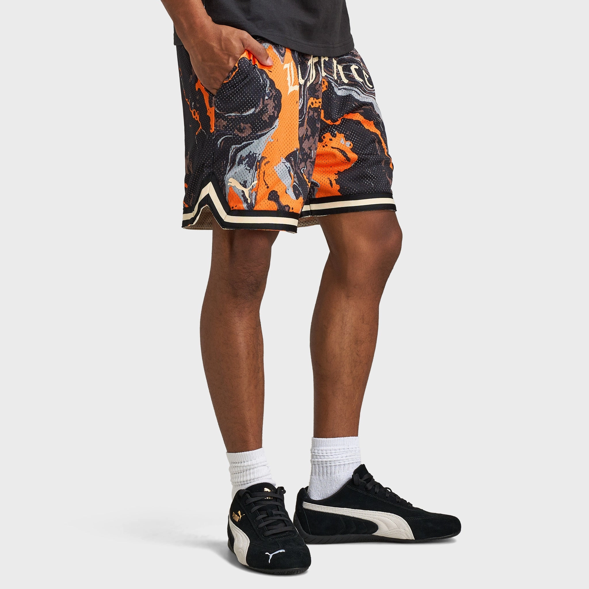 Puma Lafrance HEEM Era 6" Short Orange Glo / AOP Minimal Finish Floral Print