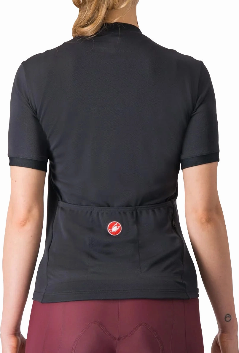 LaserCut Perforations occasion venue Castelli Libera Short Sleeve Womens Cycling Jersey - Black