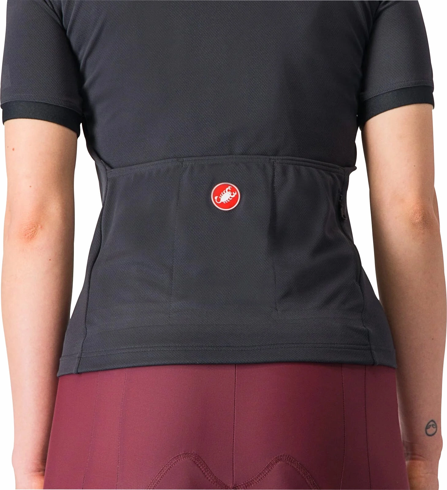Torsion Control System Smart Fabric Odor Control Castelli Libera Short Sleeve Womens Cycling Jersey - Black