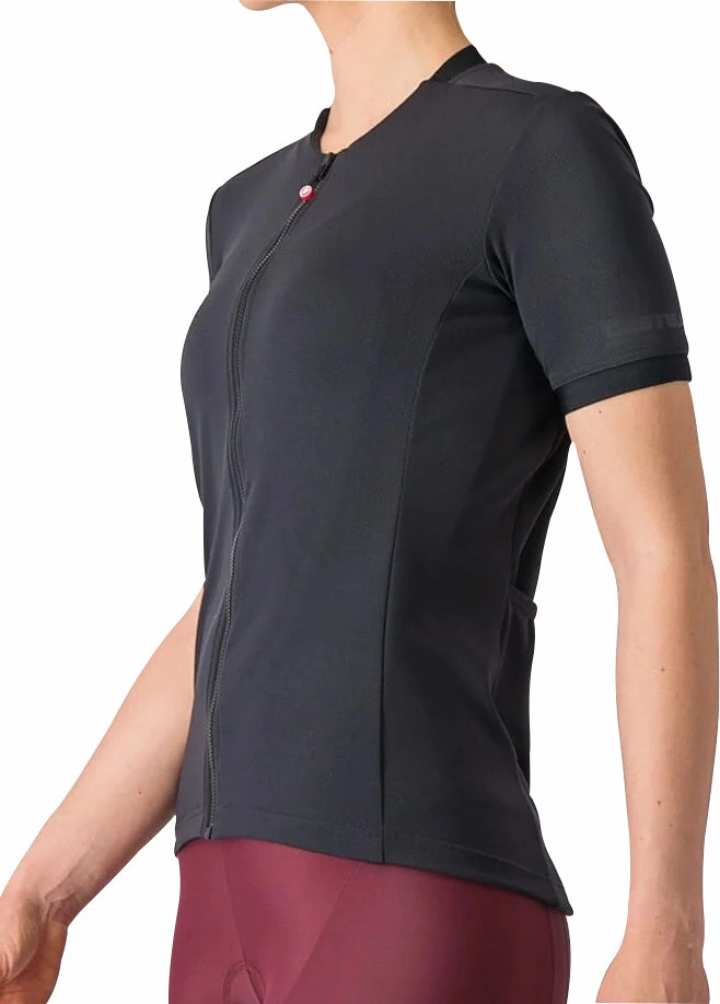 Castelli Libera Short Sleeve Womens Cycling Jersey - Black Torsion Control Bridge