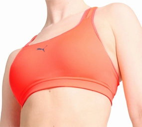 Puma 4KEEPS Womens Running Sports Bra - Red Chafe Free Construction Ready For Action