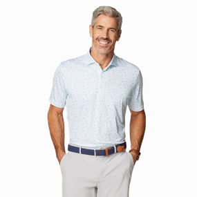 Johnnie-O Sand Bagger Polo Flowing Design Scoop Neck Shape