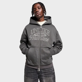Unlike Humans Inter Full Zip Hoodie / Volcanic Ash High Collar PFC Free Treatment
