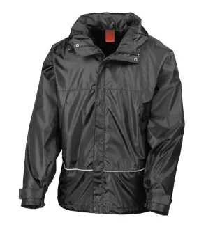 DoubleStitched Seams warm fleece Waterproof 2000 Ripstop Team Jacket | BLACK