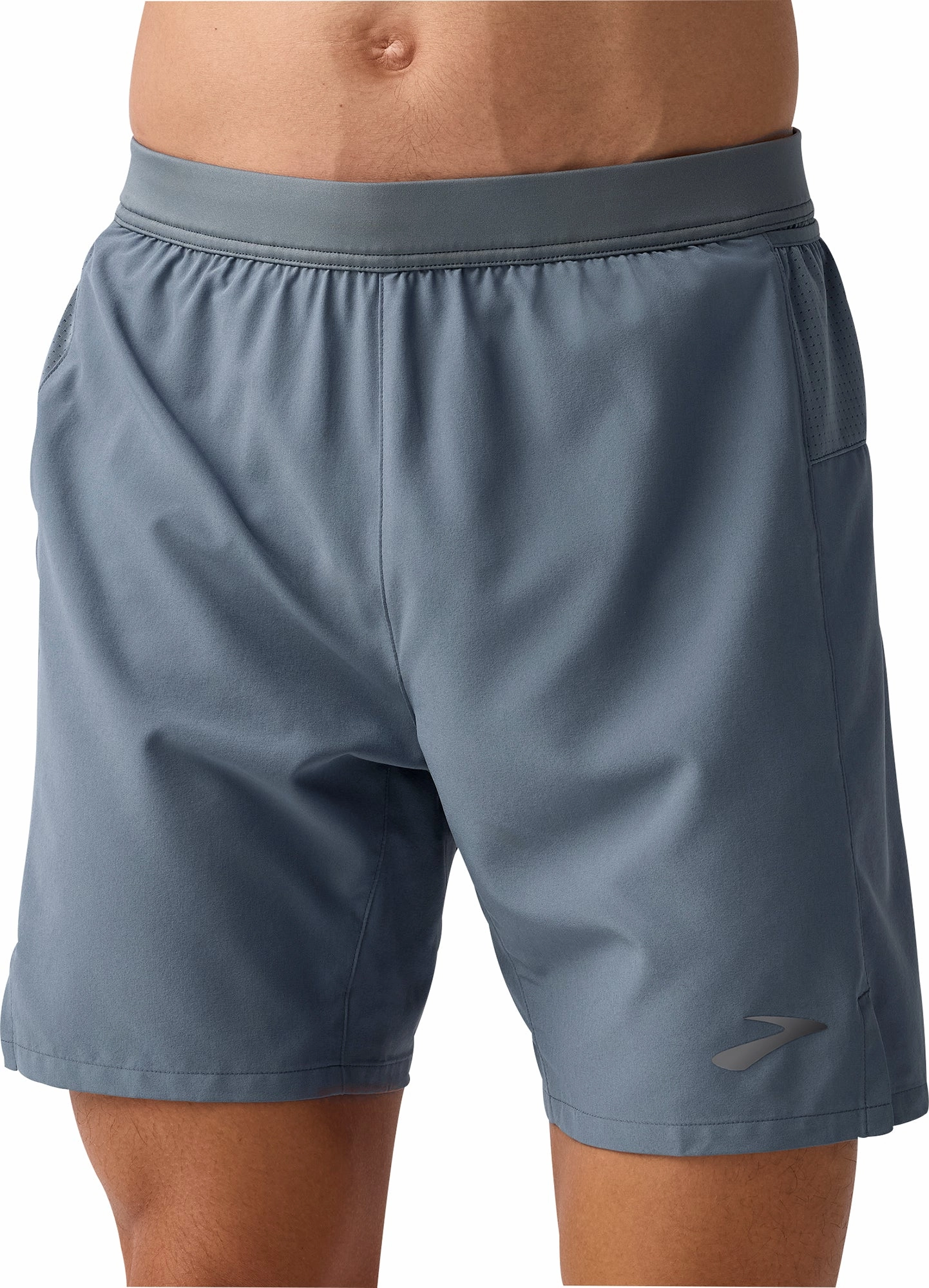 Brooks 7 Inch Journey 2 In 1 Mens Running Shorts - Grey Contemporary Design