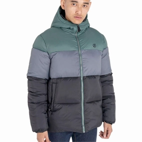 Dare2B Wing It Mens Padded Jacket - Green Glow In The Dark Accents Reinforced Seam Construction