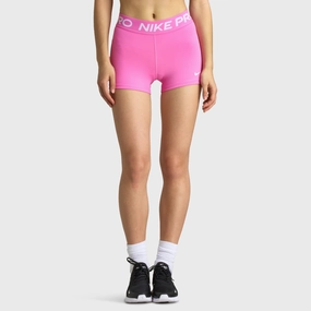surfing attire Nike Pro Women's 365 Shorts 3" Playful Pink / White