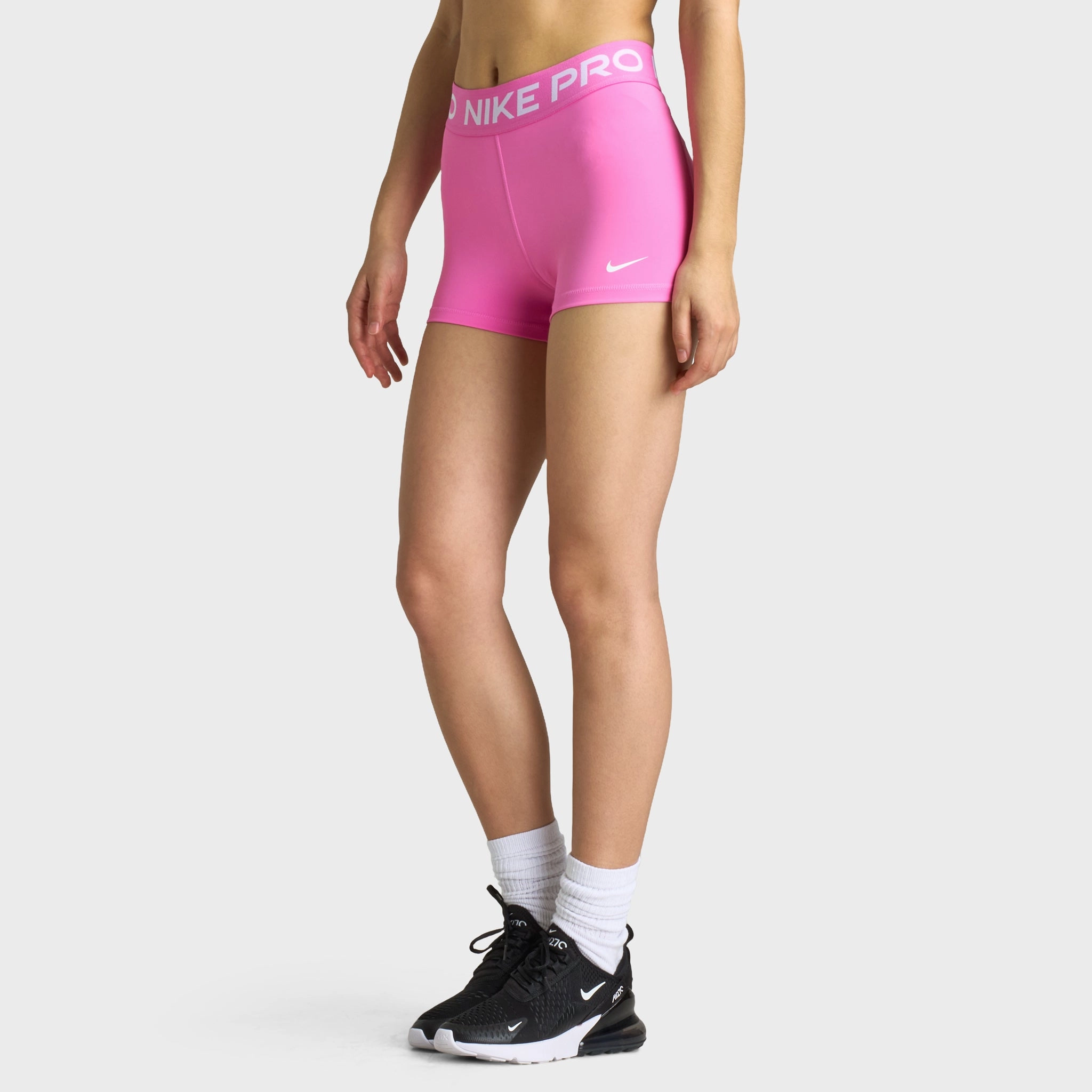 activewear option Nike Pro Women's 365 Shorts 3" Playful Pink / White