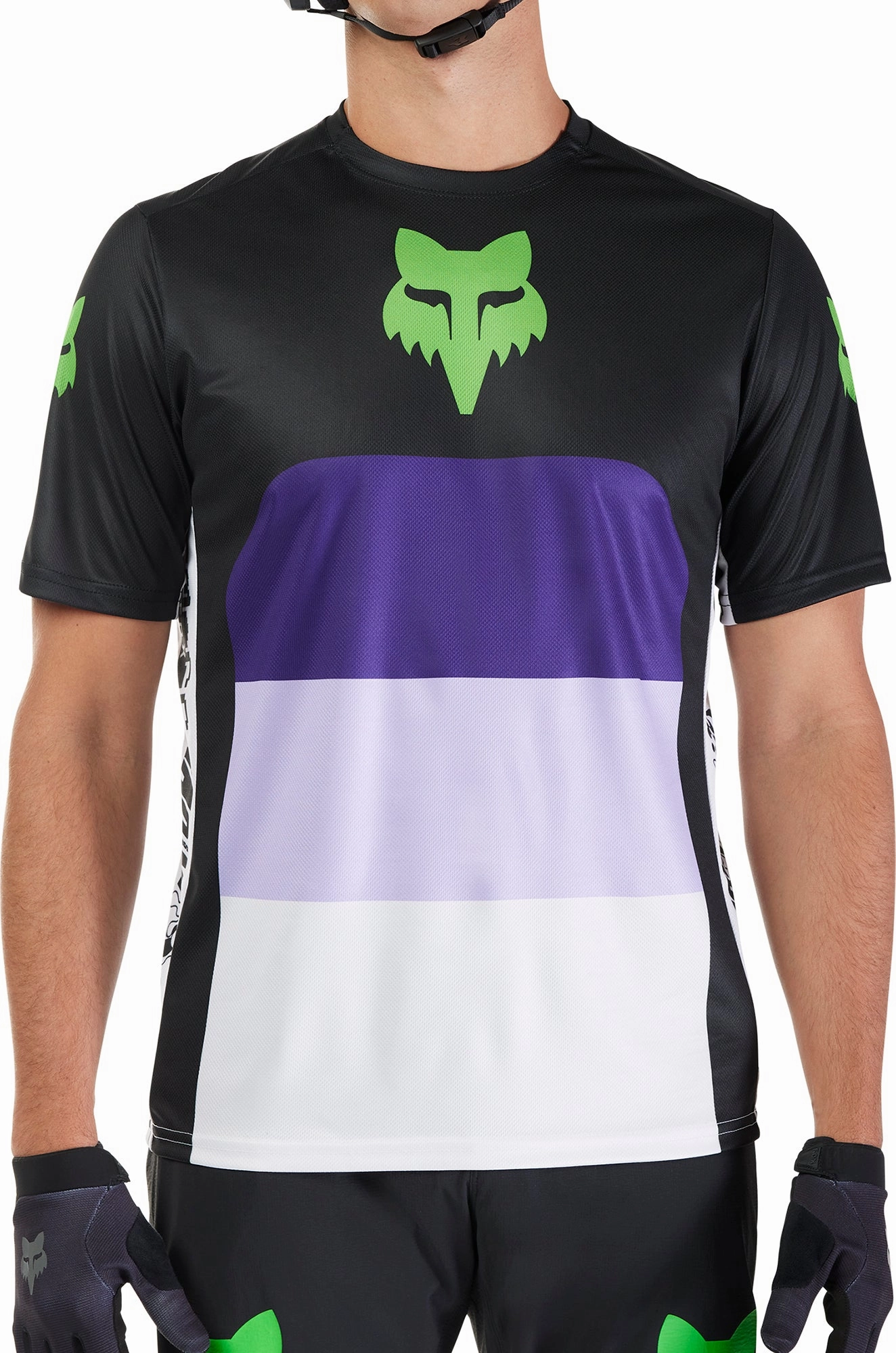 Hydration Pocket Design Fox Ranger Grid Short Sleeve Mens Cycling Jersey - Black