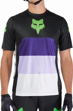 Hydration Pocket Design Fox Ranger Grid Short Sleeve Mens Cycling Jersey - Black