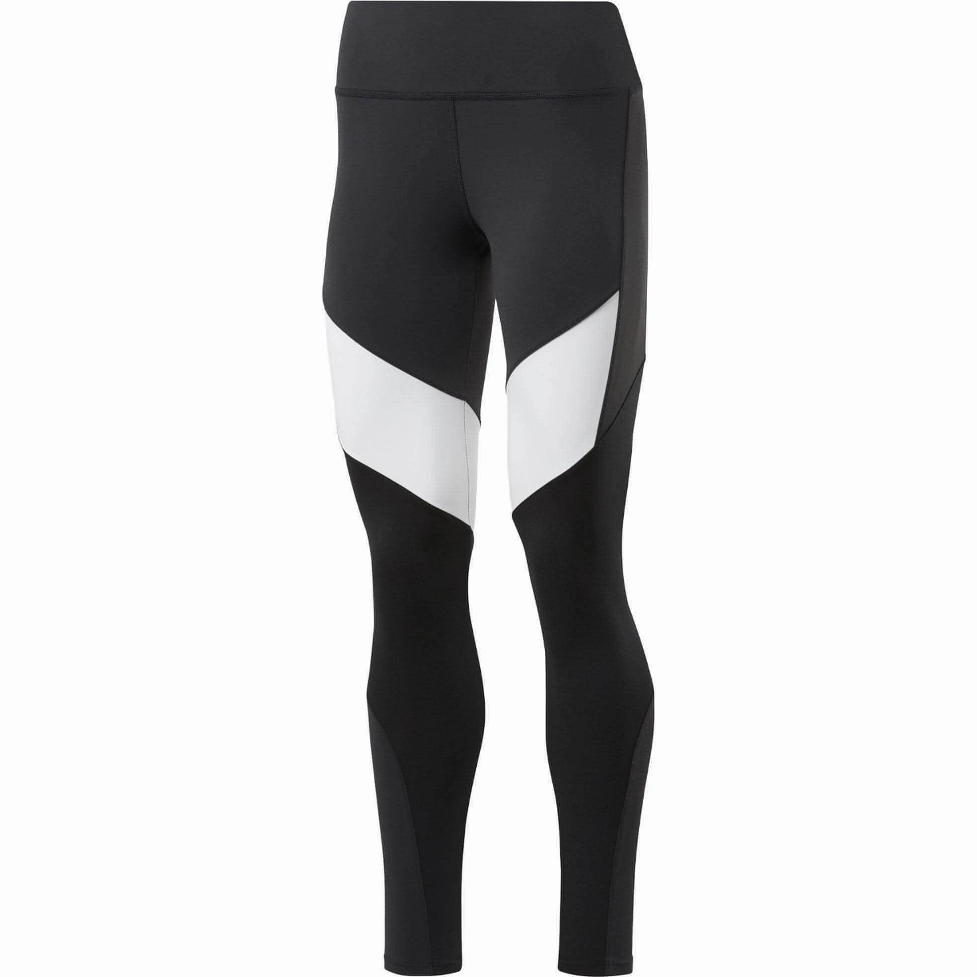 Speed Soul WearResistantHem Reebok Lux 2.0 Mid Rise Womens Long Training Tights - Black
