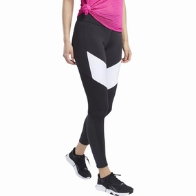 Antibacterial lining Spirit Core Reebok Lux 2.0 Mid Rise Womens Long Training Tights - Black