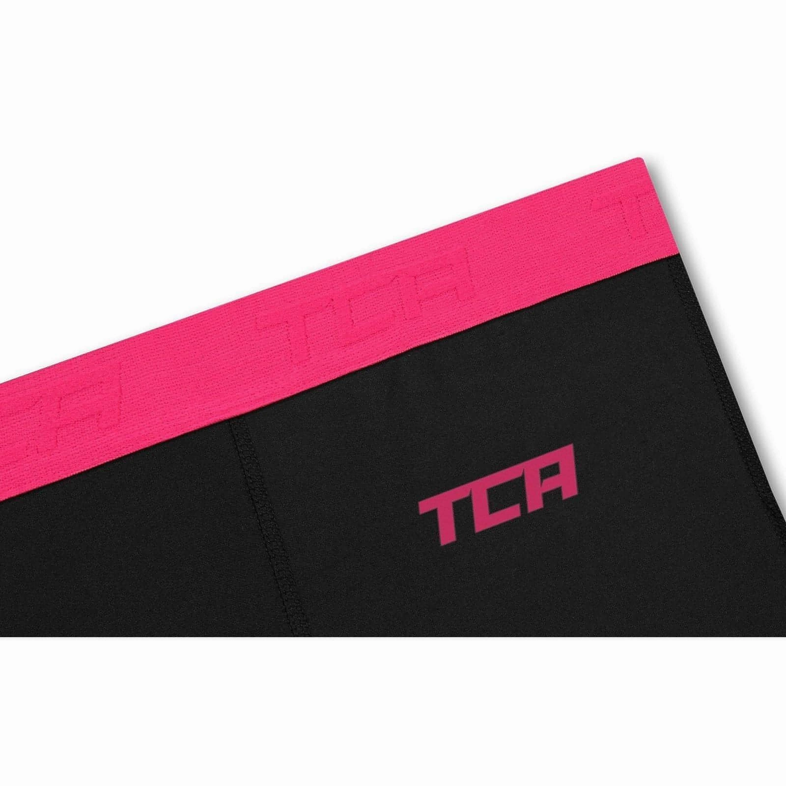 TCA Pro Performance Endurance Womens 3/4 Capri Running Tights - Black Training Look