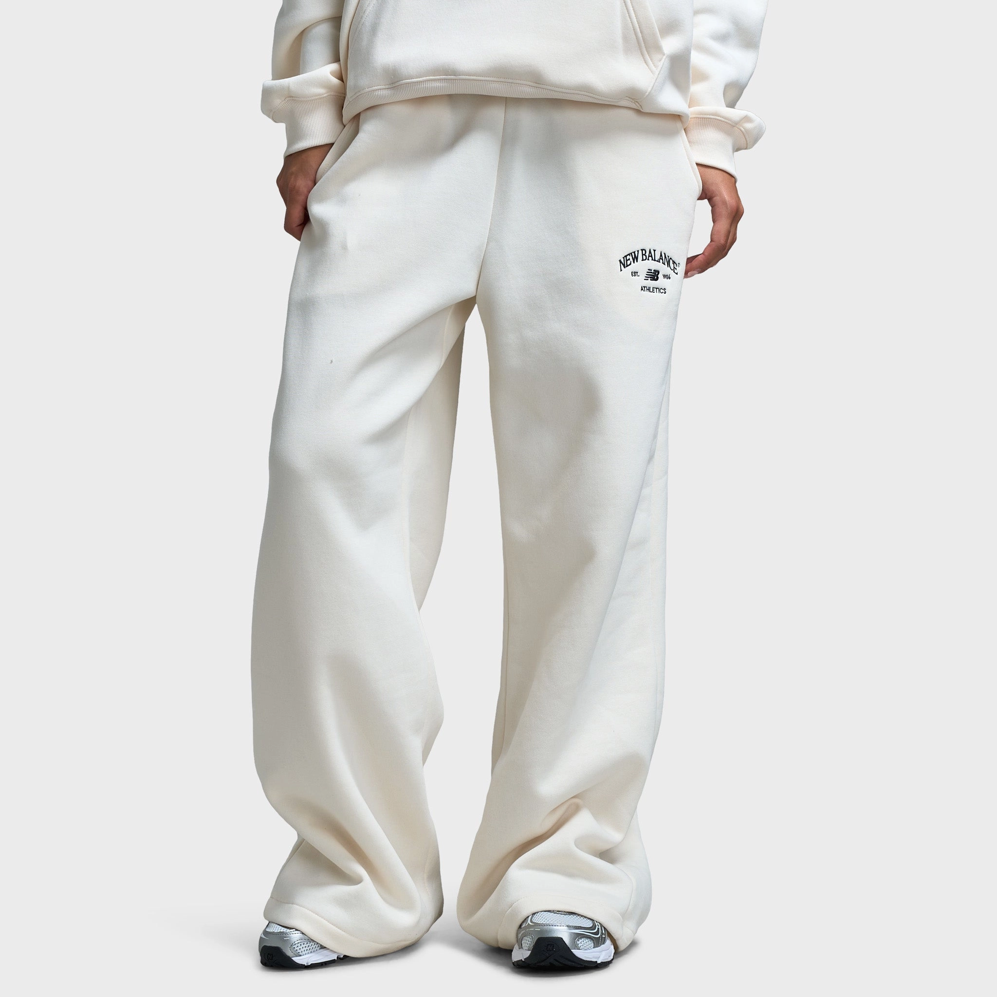 New Balance women's Athletic Wide Leg Joggers / Permafrost NoIrritationSeams
