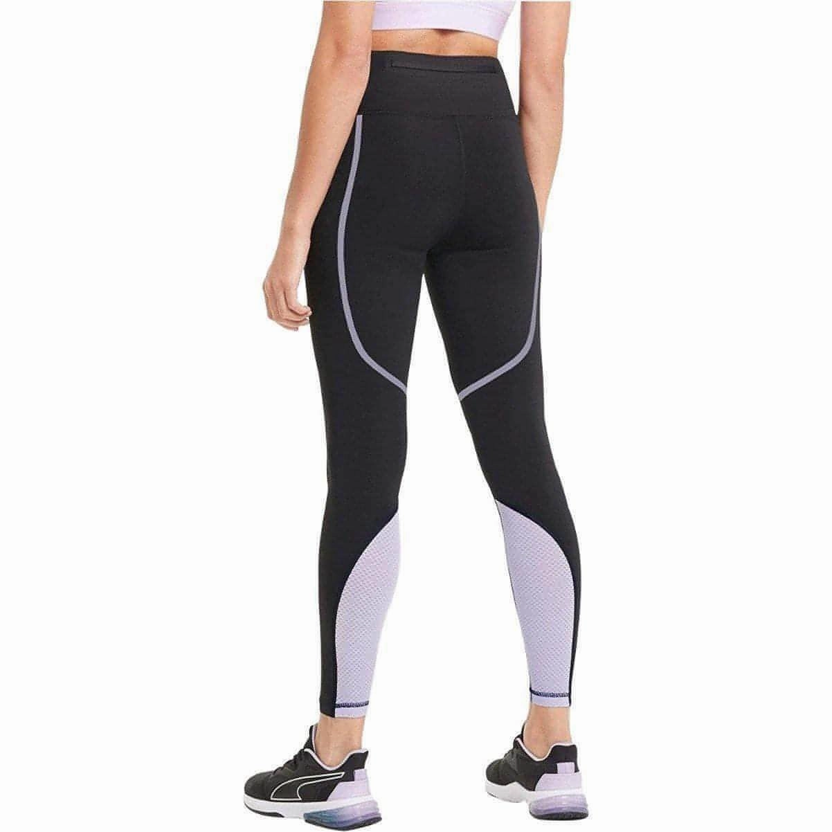 Breathable Stretch Fabric UVProtectionCloth Puma Train Bonded High Waist Womens Long Training Tights - Black