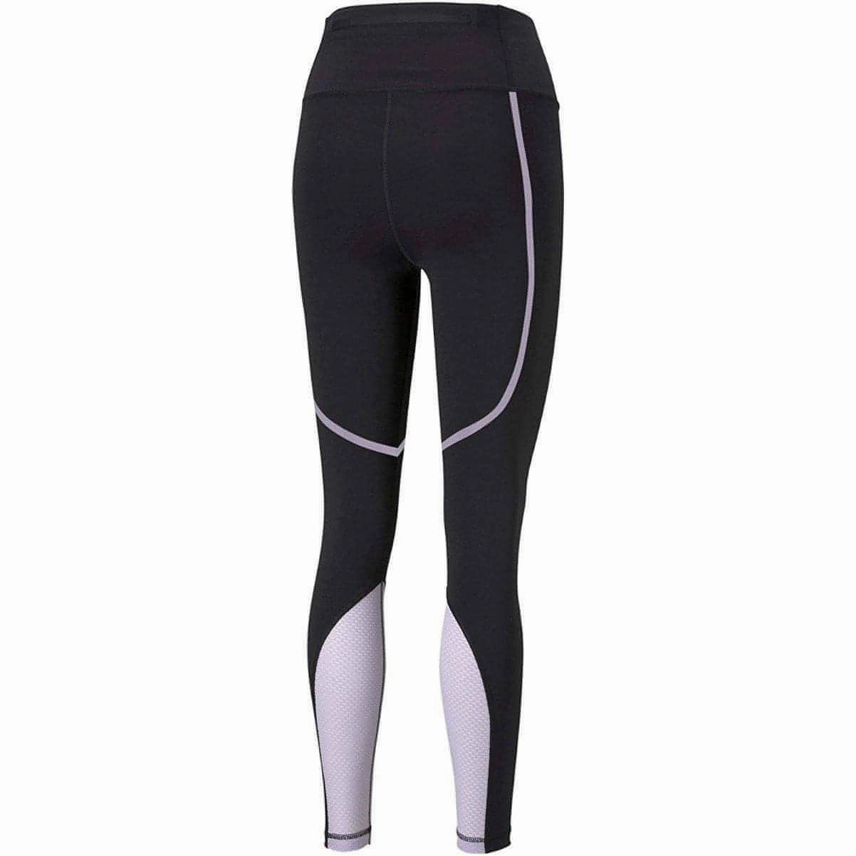 Push Edge Net Fit Puma Train Bonded High Waist Womens Long Training Tights - Black
