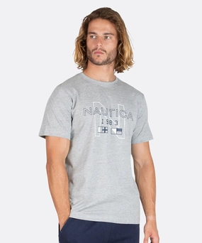 Nautica Kaden Tee (Grey Marl) Elegant Glow FlexibleCollarDesign