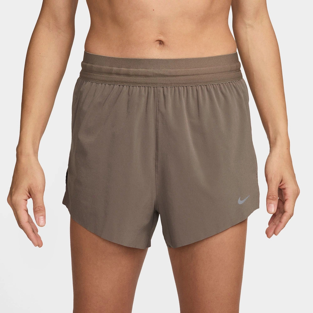 Sun Protection Fabric Moisture Wicking Finish Women's Nike Swift Dri-FIT Mid-Rise 2.5" Brief-Lined Short
