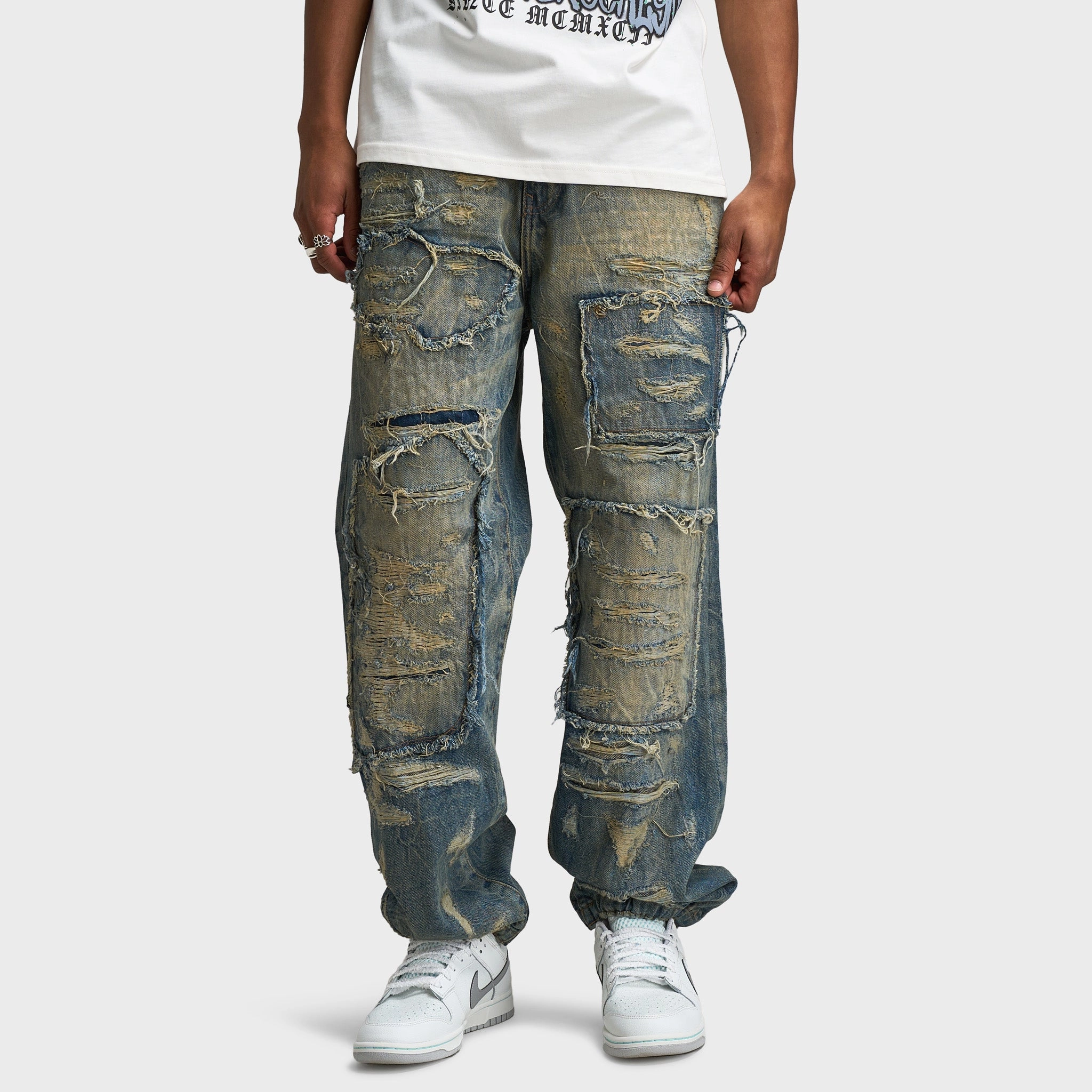 Jordan Craig Reconstructed Brian Fit Jeans / Lager All Use Wear Bold Look Professional Wear