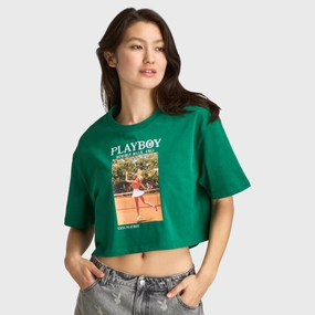 Playboy Women's Olga De Mar Tennis Tee / Verdant Green Timeless Design Stylish Design